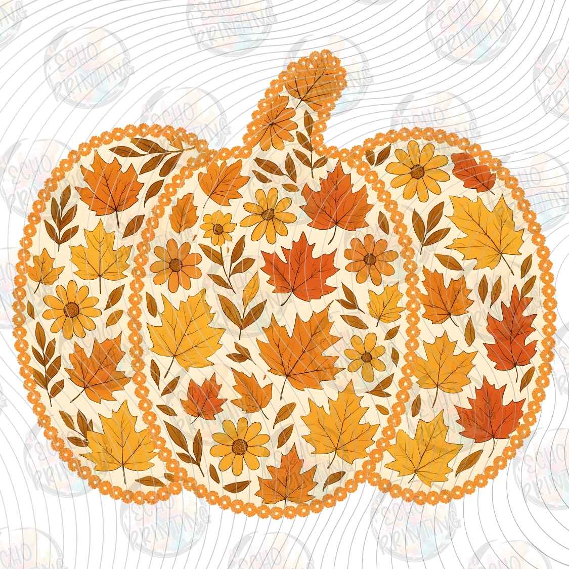FLTK 1437 - LEAF PRINT PUMPKINS