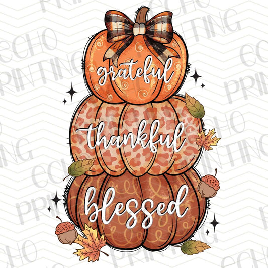 FLTK 144 – GRATEFUL THANKFUL BLESSED STACKED PUMPKINS