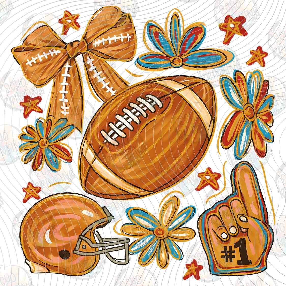 FLTK 1478 - FOOTBALL AUTUMN COLLAGE