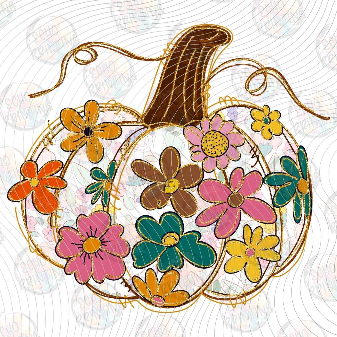 FLTK 1491 - FLORAL PUMPKIN WREATH