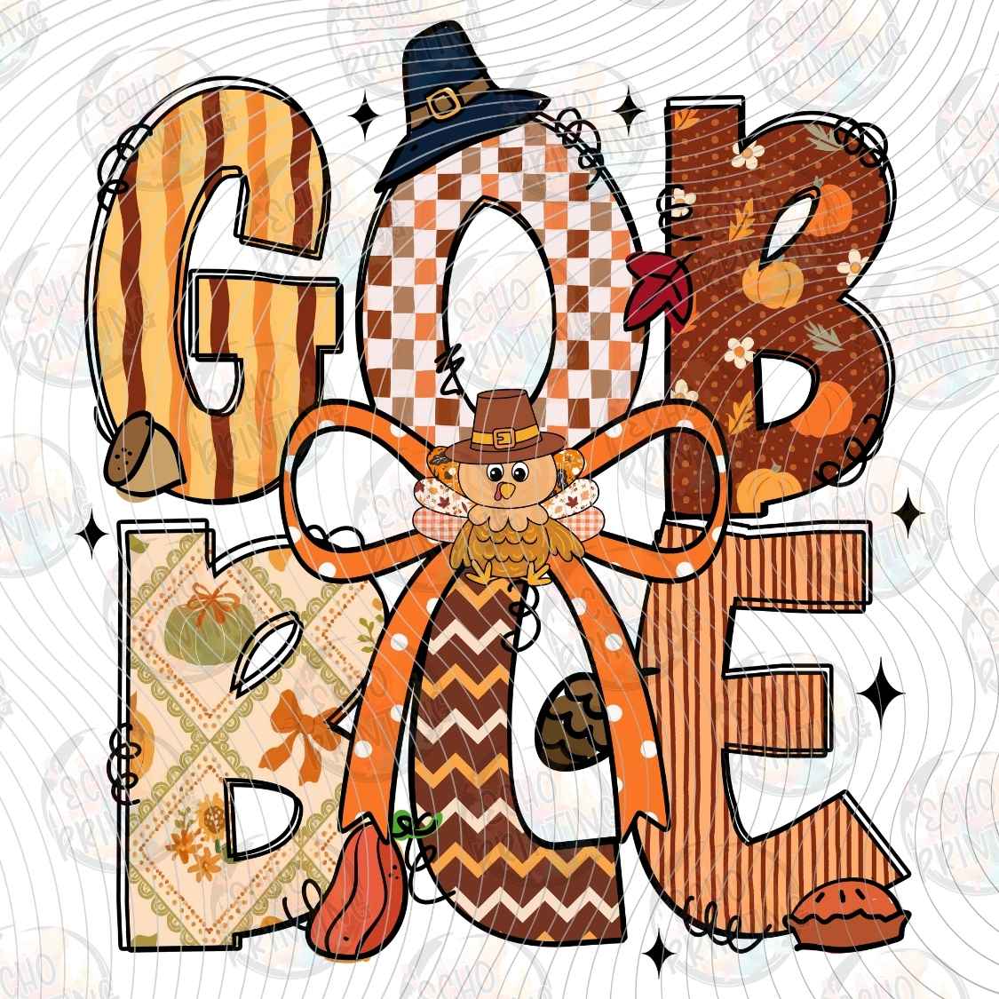 FLTK 1517 - GOBBLE RETRO LETTERING