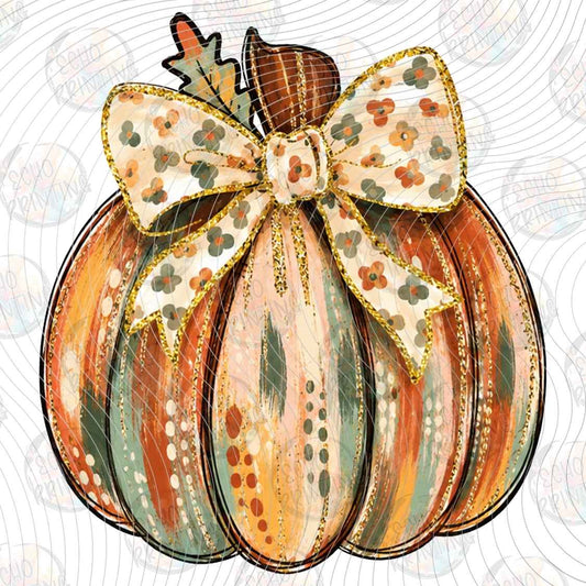 FLTK 1525 - FLORAL PUMPKIN BOW