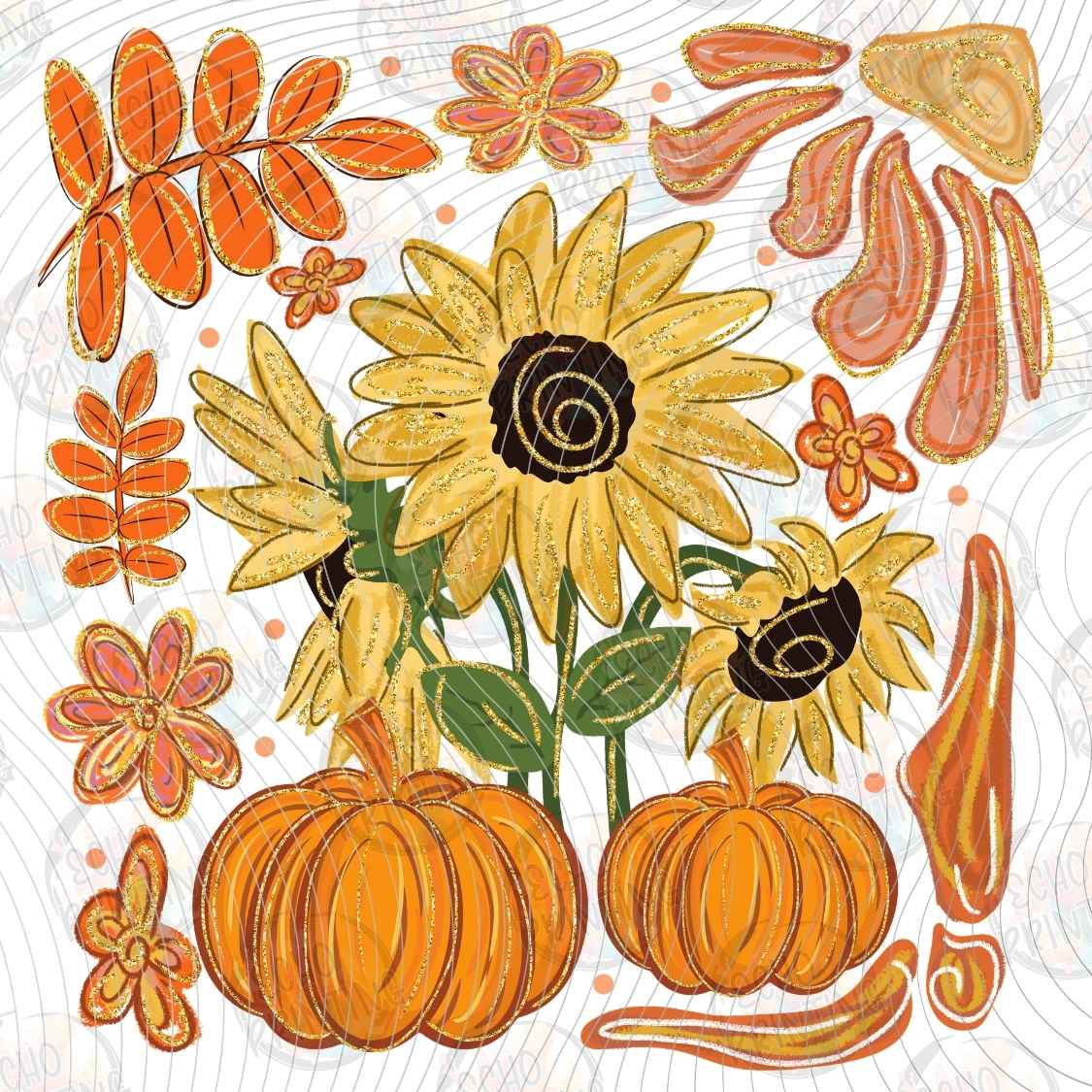 FLTK 1529 - AUTUMN SUNFLOWER PUMPKINS