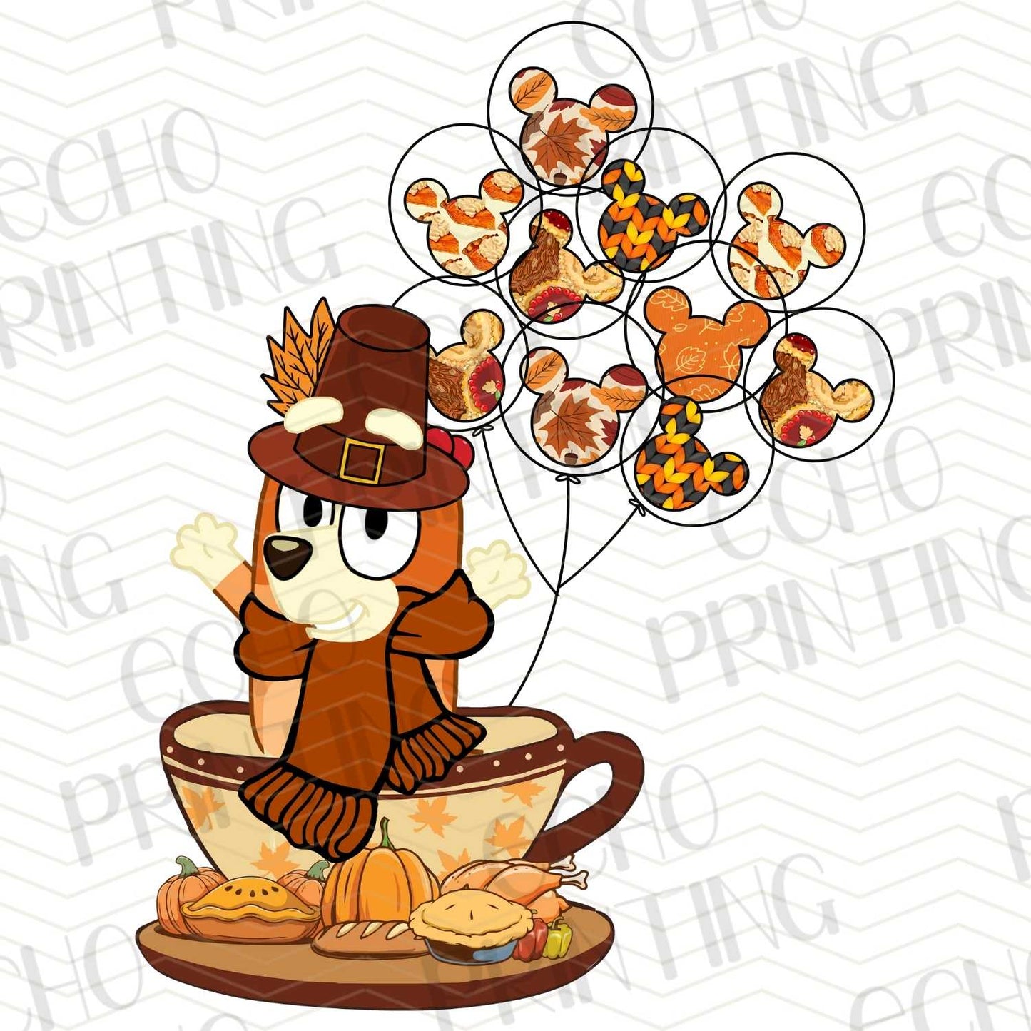 FLTK 155 – FALL BIRD WITH LEAF BALLOONS RIGHT