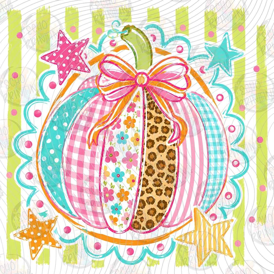 FLTK 1586 - PASTEL PUMPKIN BOW