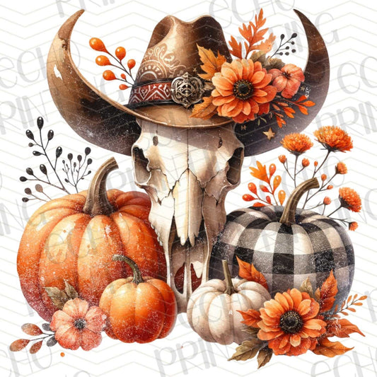 FLTK 159 – COW SKULL AND PUMPKINS