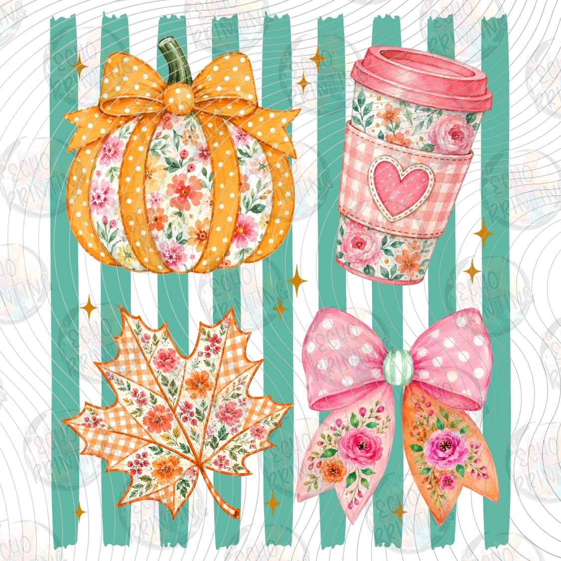 FLTK 1603 - PUMPKIN BOW AUTUMN COLLAGE
