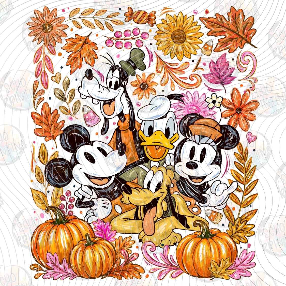 FLTK 1651 - AUTUMN CARTOON FRIENDS