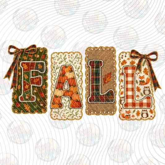 FLTK 1790 - FALL PATCHWORK LETTERS