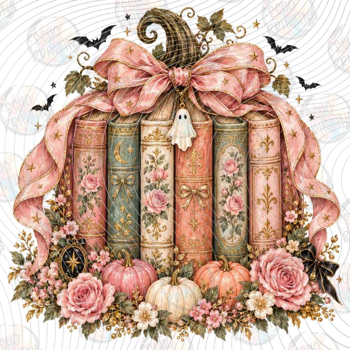FLTK 1797 - FLORAL PUMPKIN BOW