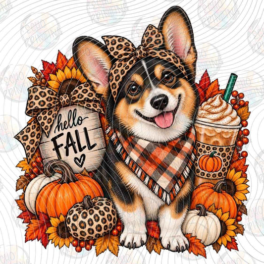 FLTK 1818 - CORGI FALL PUMPKINS