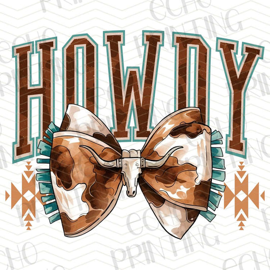 FLTK 205 – HOWDY COW PRINT BOW