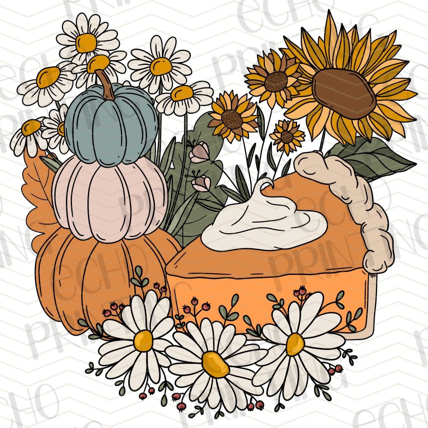FLTK 218 – SUNFLOWER PUMPKIN PIE FALL SCENE