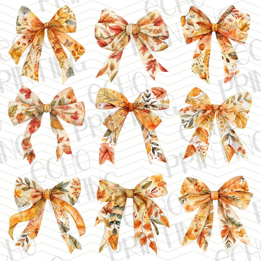 FLTK 244 – ORANGE FLORAL AUTUMN BOW