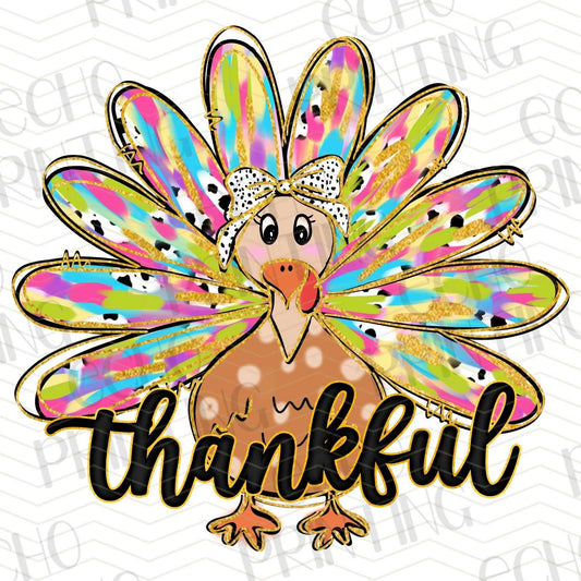 FLTK 250 – THANKFUL TURKEY WITH COLORFUL FEATHERS