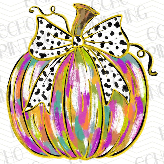 FLTK 251 – MULTICOLOR BRIGHT PUMPKIN WITH BOW