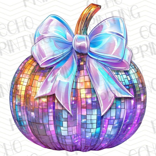 FLTK 271 – DISCO PUMPKIN WITH IRIDESCENT BOW