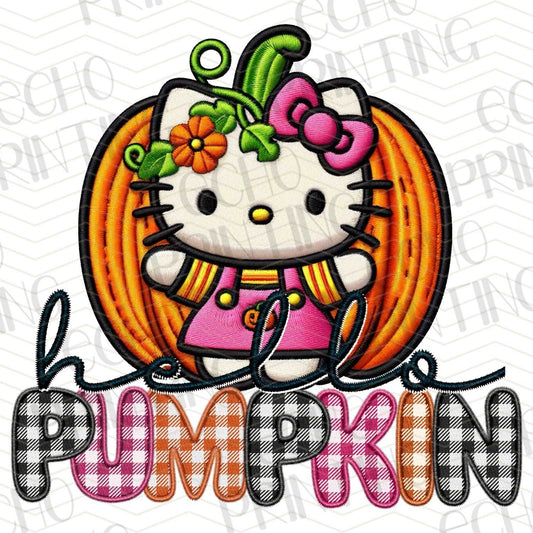 FLTK 277 – HELLO PUMPKIN WITH BOW CHARACTER