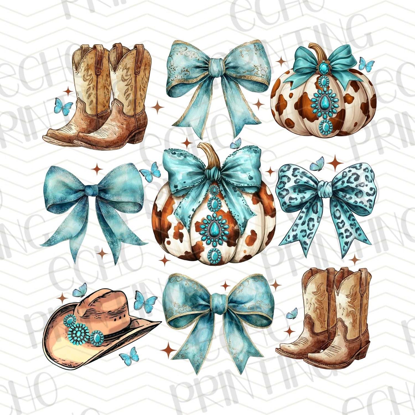 FLTK 281 – WESTERN BOOTS AND BOWS BLUE