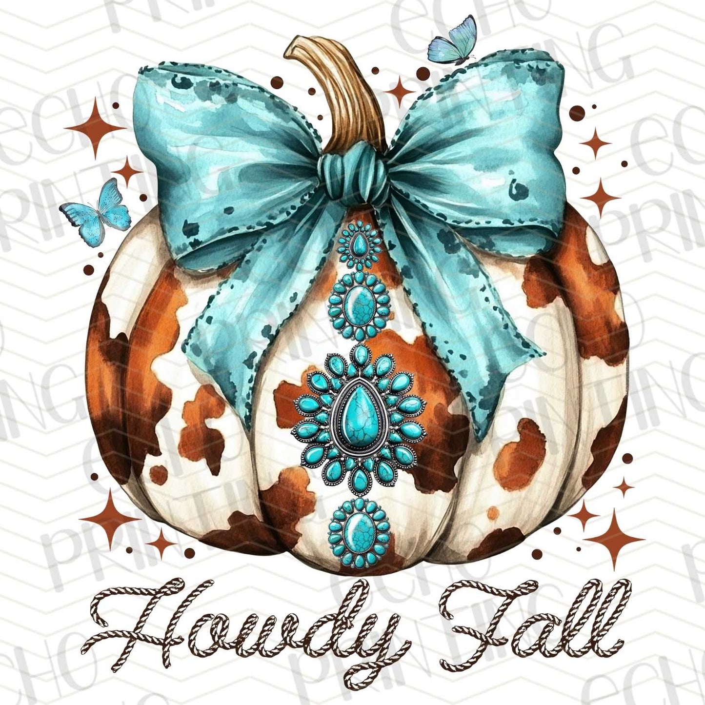 FLTK 282 – HOWDY FALL COWHIDE PUMPKIN WITH JEWEL