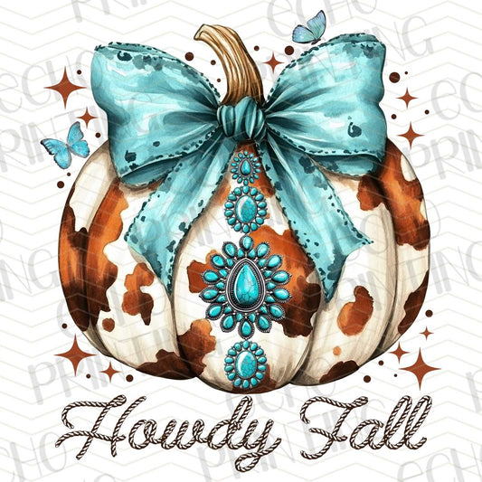 FLTK 282 – HOWDY FALL COWHIDE PUMPKIN WITH JEWEL