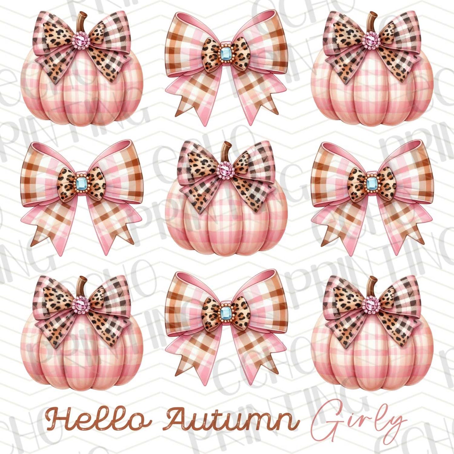 FLTK 285 – HELLO AUTUMN GIRLY PINK PLAID BOWS