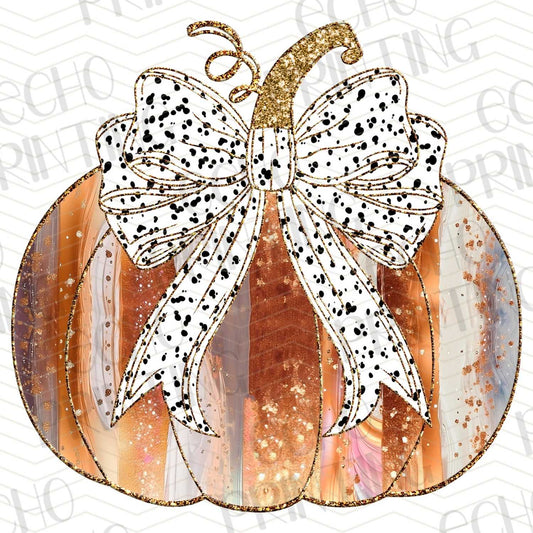 FLTK 34 – ORANGE AND WHITE RIBBON PUMPKIN