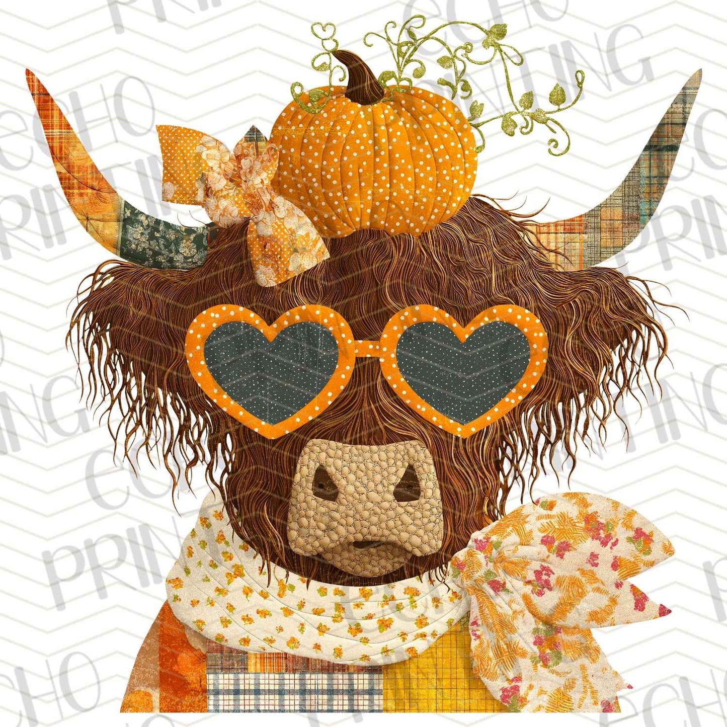 FLTK 359 – HIGHLAND COW WITH SUNGLASSES & FALL DECOR