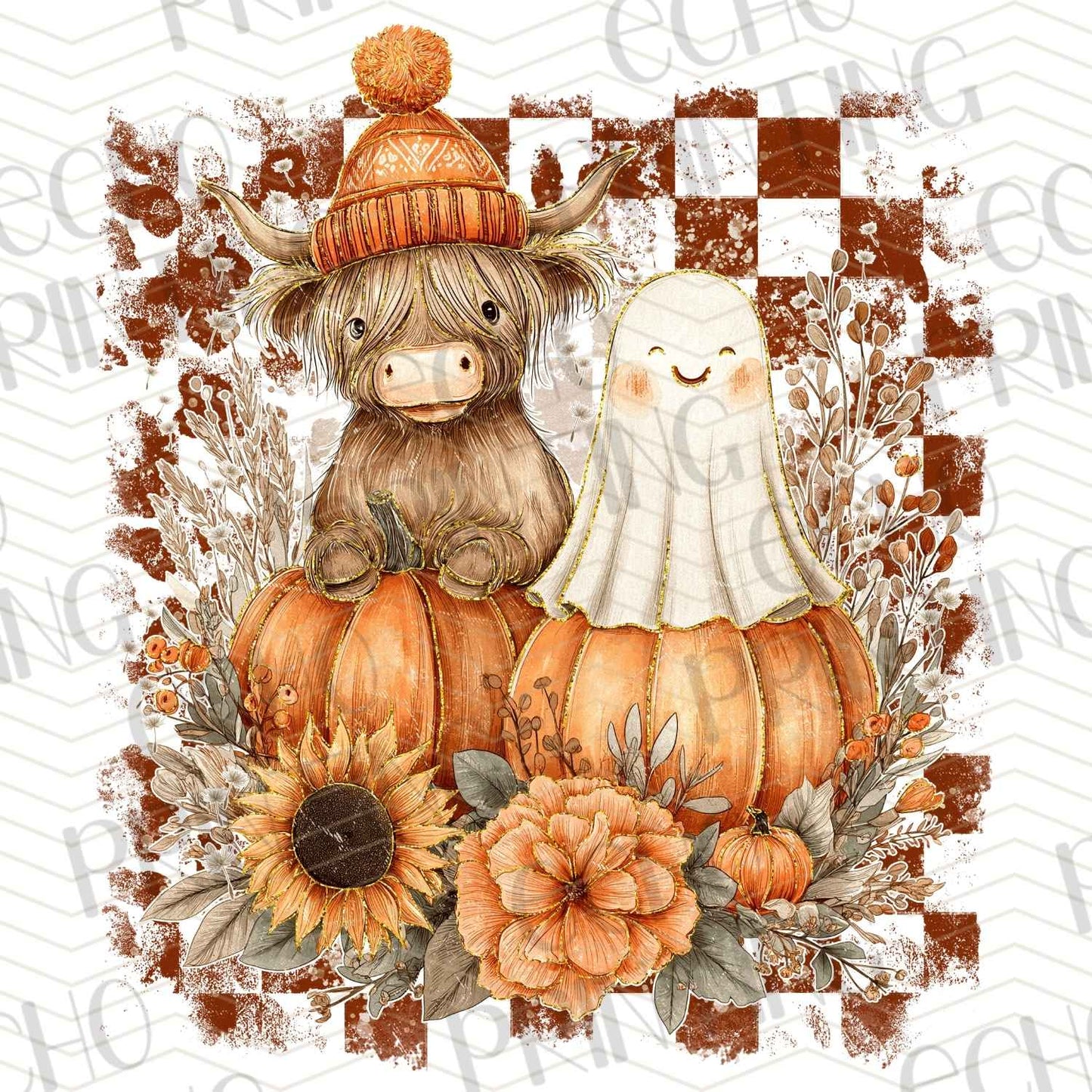 FLTK 364 –  HIGHLAND COW AND GHOST IN PLAID