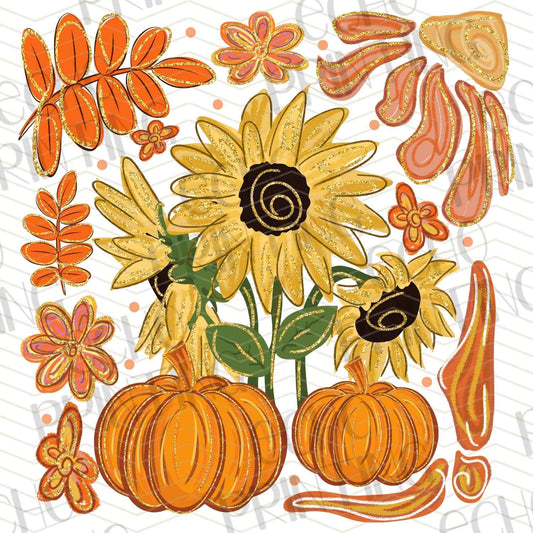 FLTK 380 – FALL FLOWERS PUMPKINS
