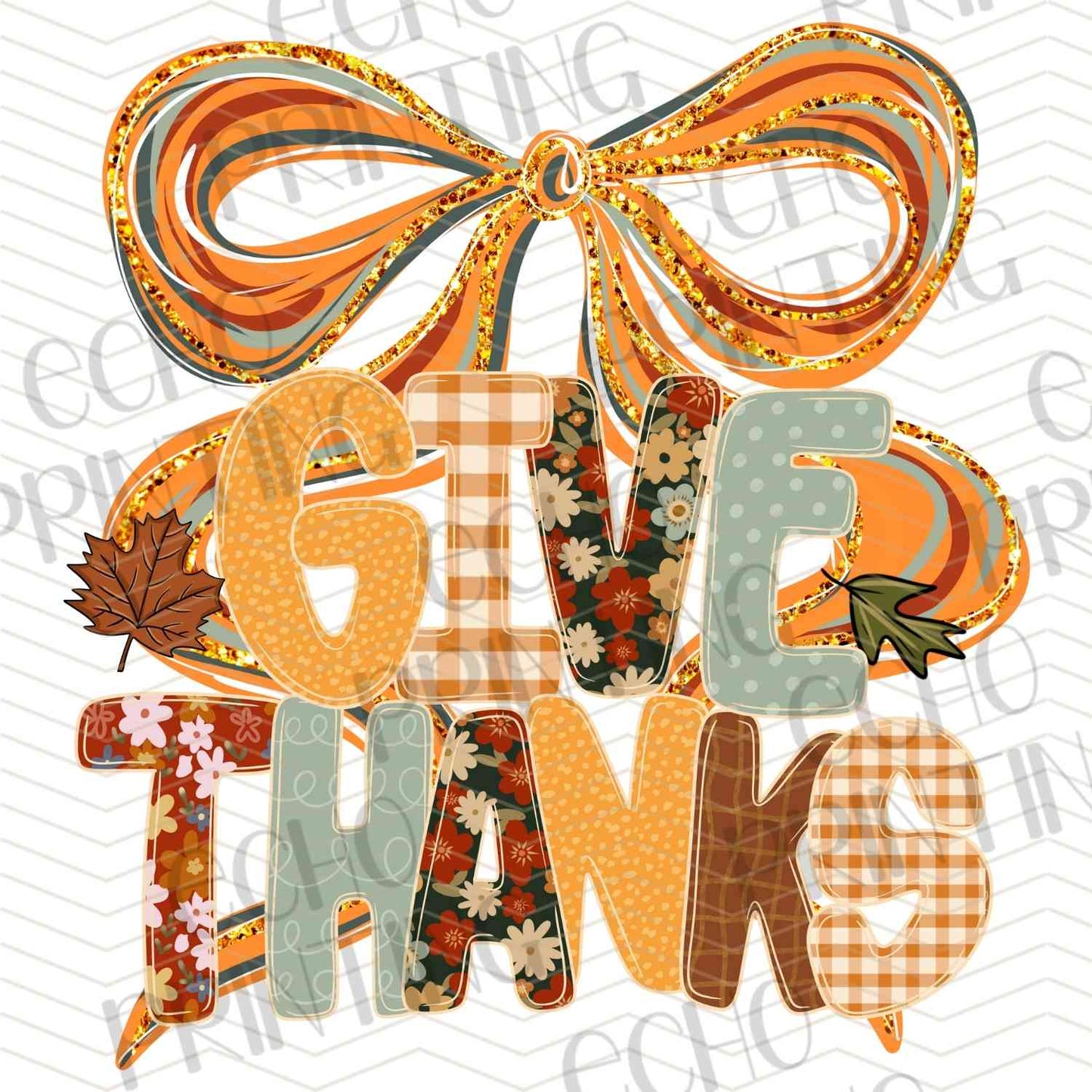 FLTK 425 – GIVE THANKS PLAID PUMPKIN LETTERING