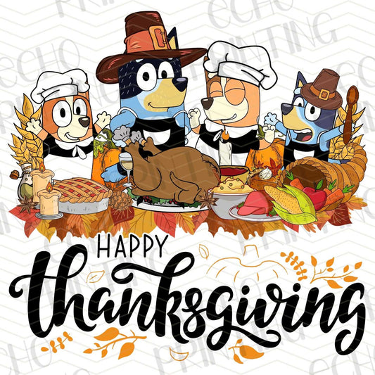 FLTK 50 – CUTE THANKSGIVING ANIMALS FEAST SCENE