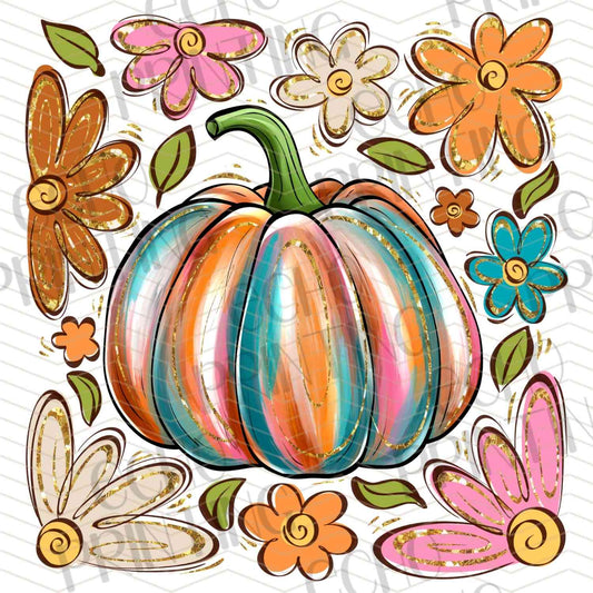 FLTK 538 - FALL COLORFUL PUMPKIN FLOWERS