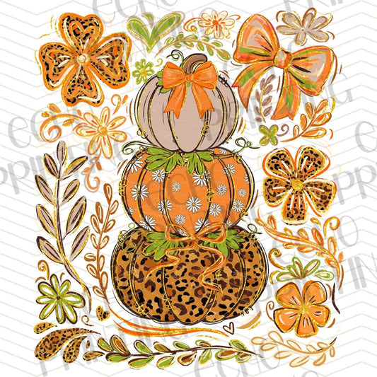 FLTK 581 - LEOPARD PUMPKIN AUTUMN FLORALS