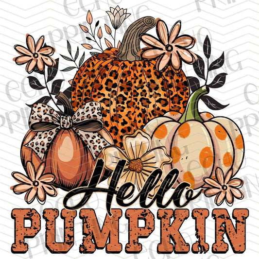FLTK 582 - HELLO PUMPKIN LEOPARD FLORAL