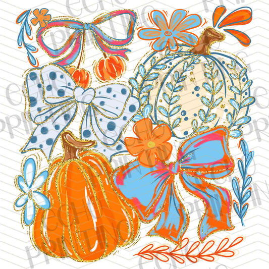 FLTK 588 - FALL PUMPKINS AND FLOWERS