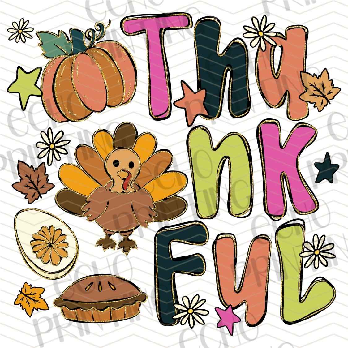 FLTK 631 - THANKFUL FALL HARVEST LETTERING