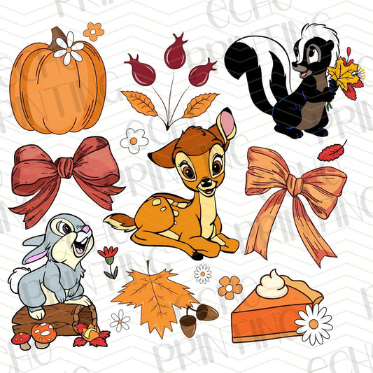 FLTK 67 – FALL ANIMALS WITH PIE AND BOWS