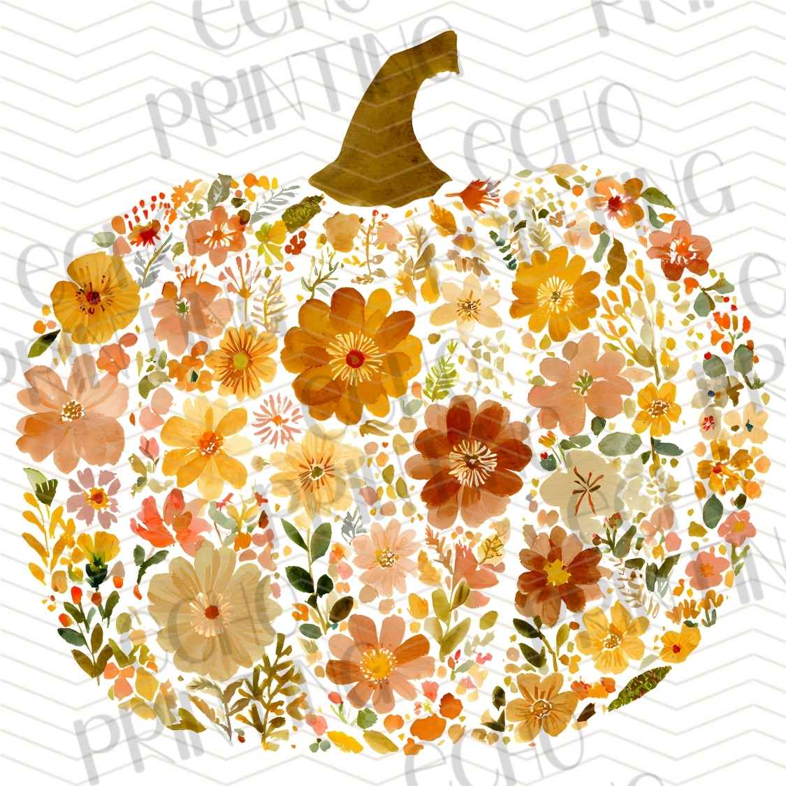 FLTK 737 - FLORAL PUMPKIN AUTUMN STYLE