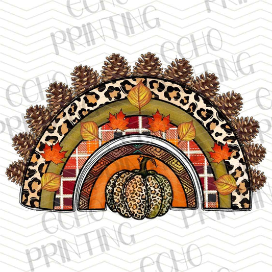 FLTK 814 - AUTUMN RAINBOW PUMPKIN WREATH