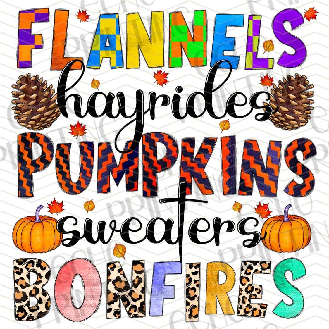 FLTK 824 - FLANNELS HAYRIDES BONFIRES PUMPKINS