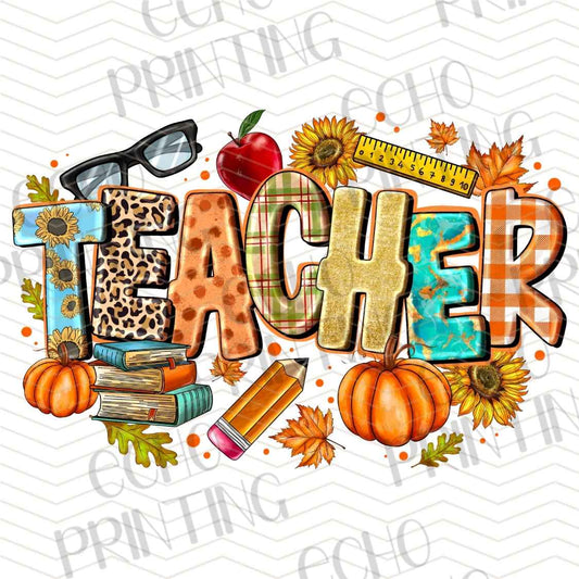 FLTK 833 - TEACHER AUTUMN COLLAGE