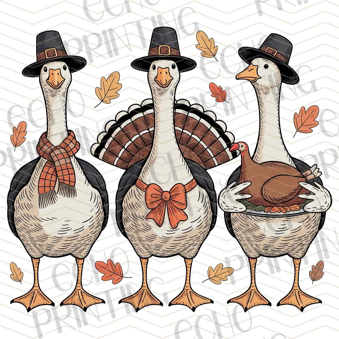 FLTK 837 - GOOSE TRIO AUTUMN STYLE