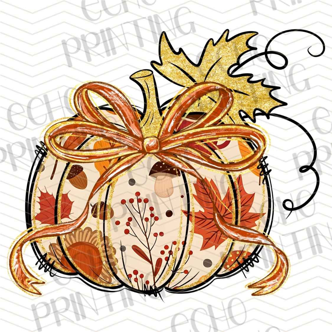 FLTK 934 - AUTUMN PUMPKIN BOW