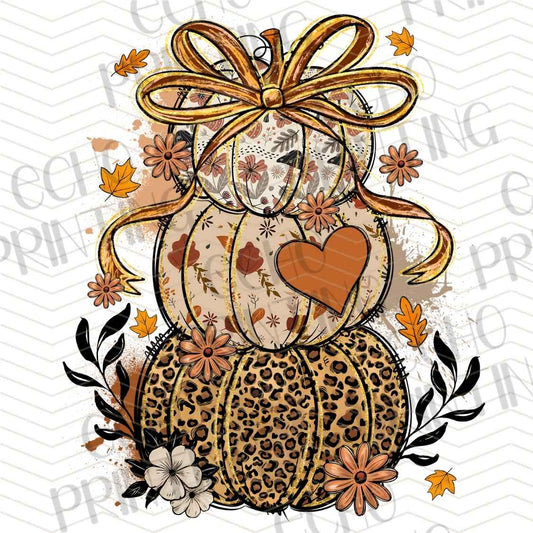 FLTK 936 - LEOPARD PUMPKIN AUTUMN BOW