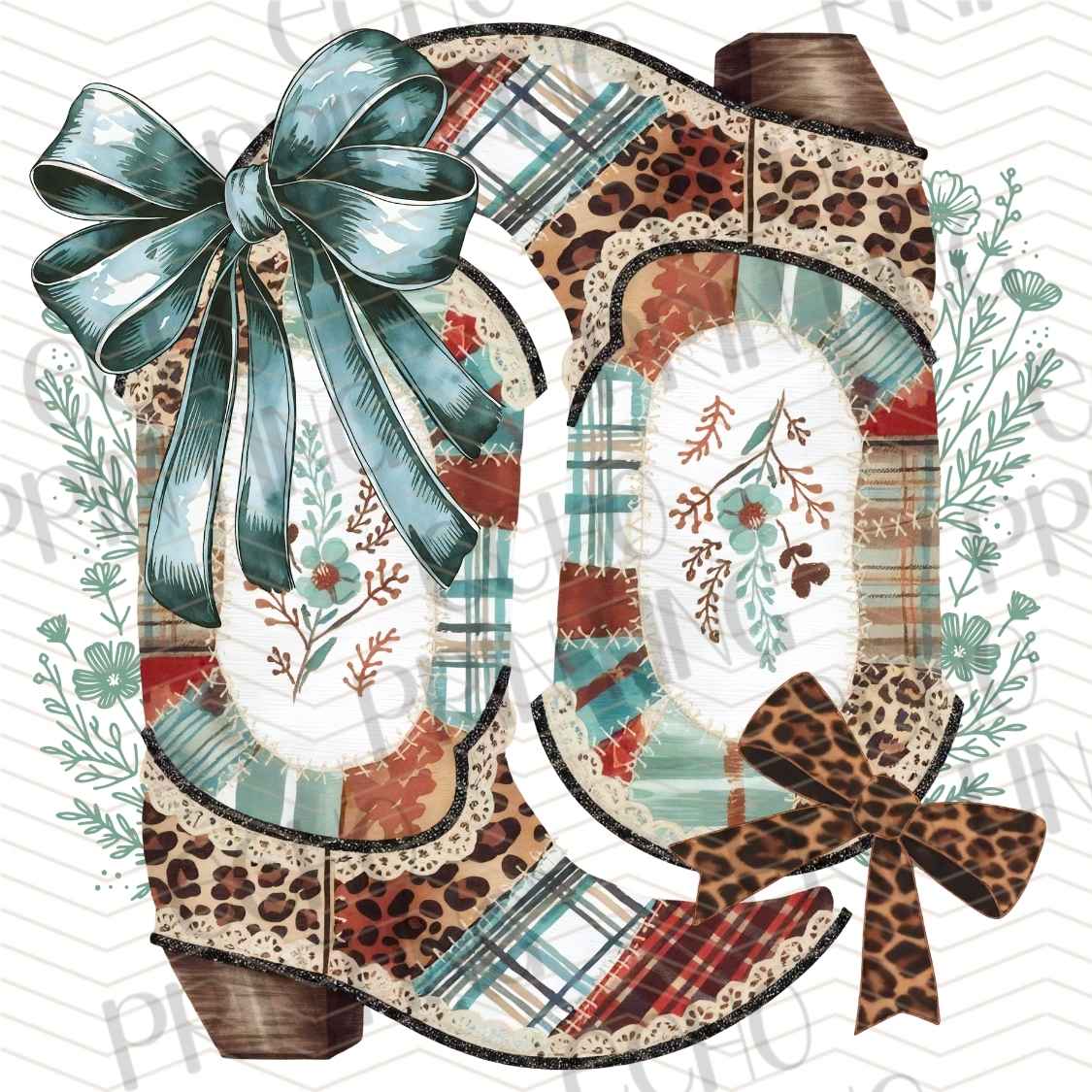FLTK 962 - LEOPARD BOOTS AUTUMN BOW