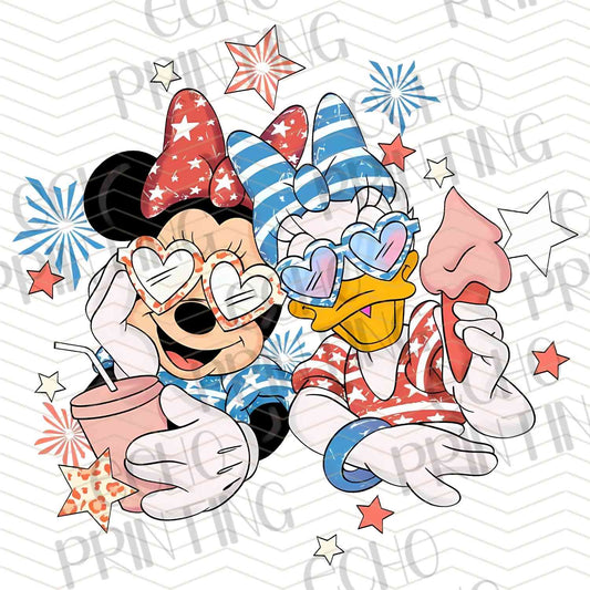 FOJC 52 - PATRIOTIC CARTOON COUPLE