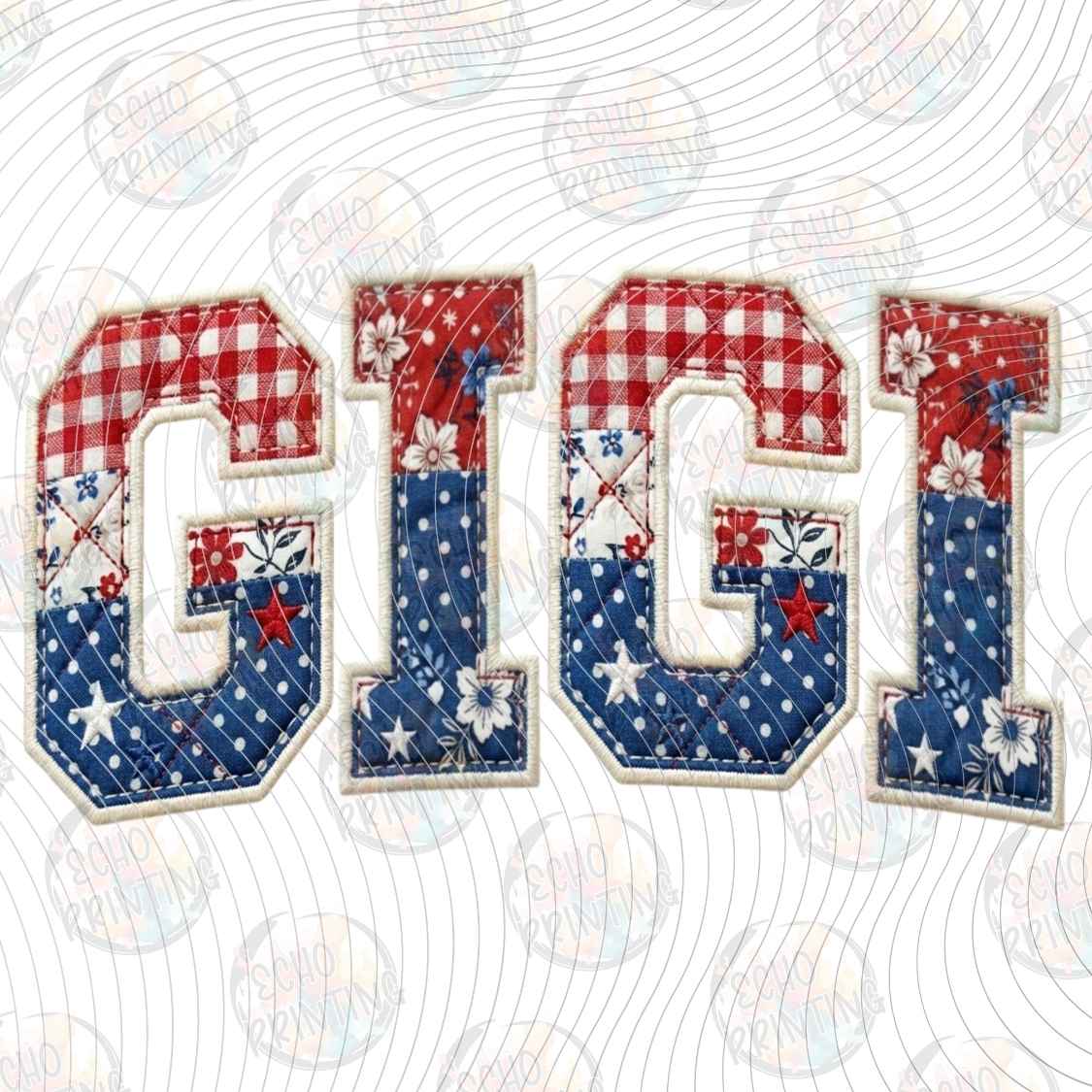FOJG 1077 - GIGI PATRIOTIC LETTERING