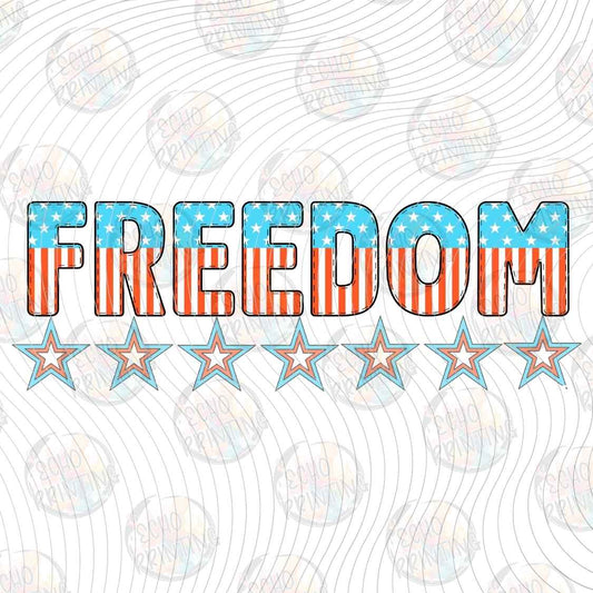 FOJG 1085 - FREEDOM PATRIOTIC LETTERING