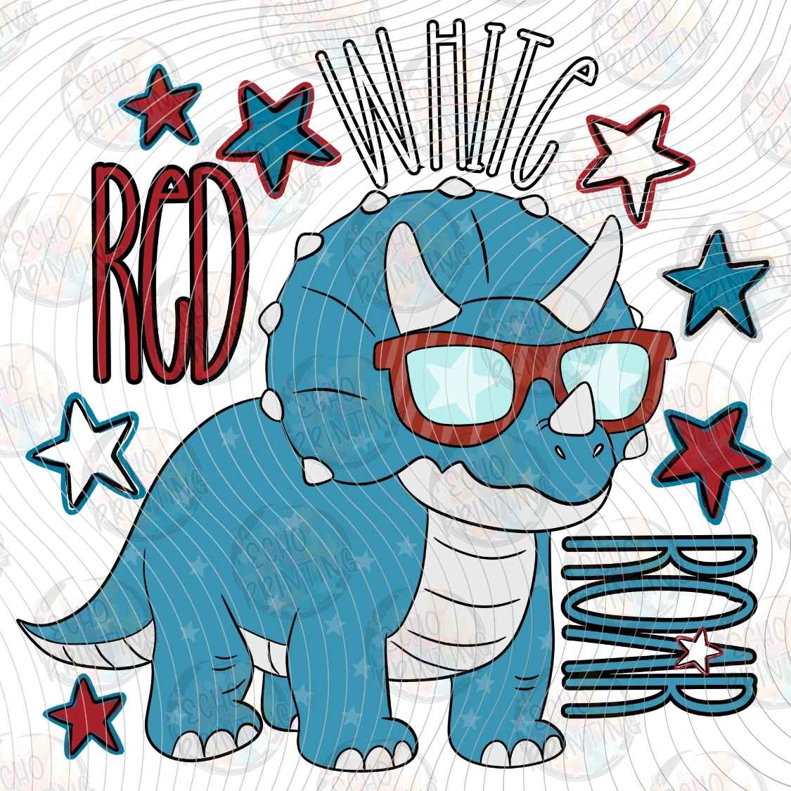 FOJG 1101 - RED WHITE ROAR DINO